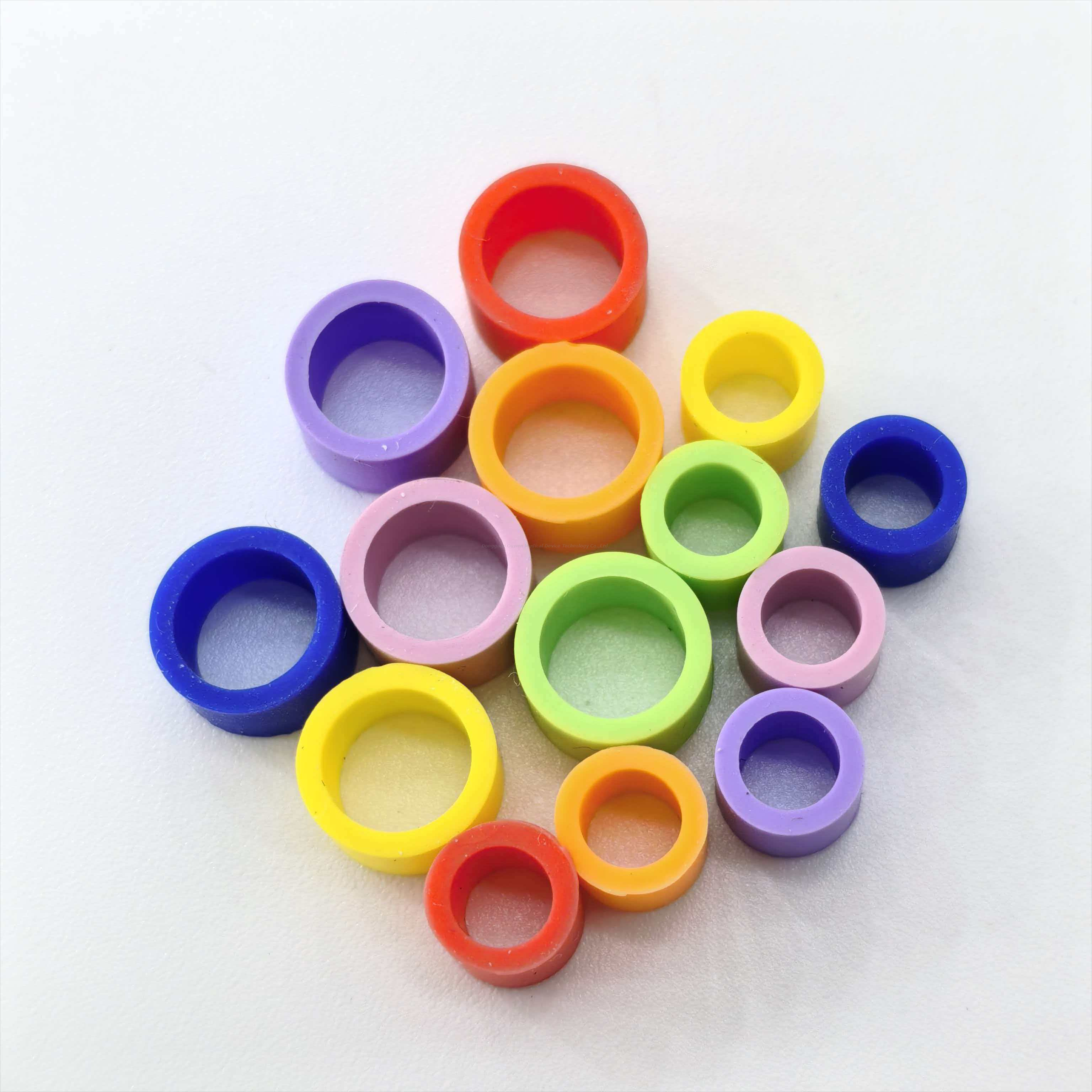 Cercle d'identification multicolore en option 100 pièces/boîte, marque d'appareil de Distinction claire, appareil dentaire et buccal