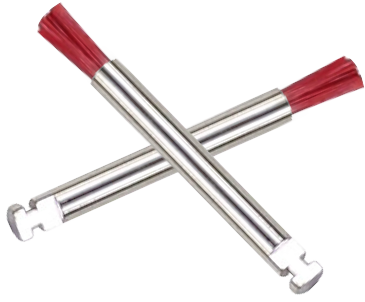 Brosse micro-prophy flexible avec poignée métallique pour la beauté des ongles