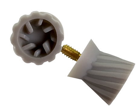 Tasse de prophy jeable de type vis pour les prothèses dentaires