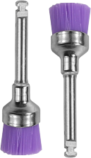 Brosse de prophy dure avec poignée métallique pour les accolades