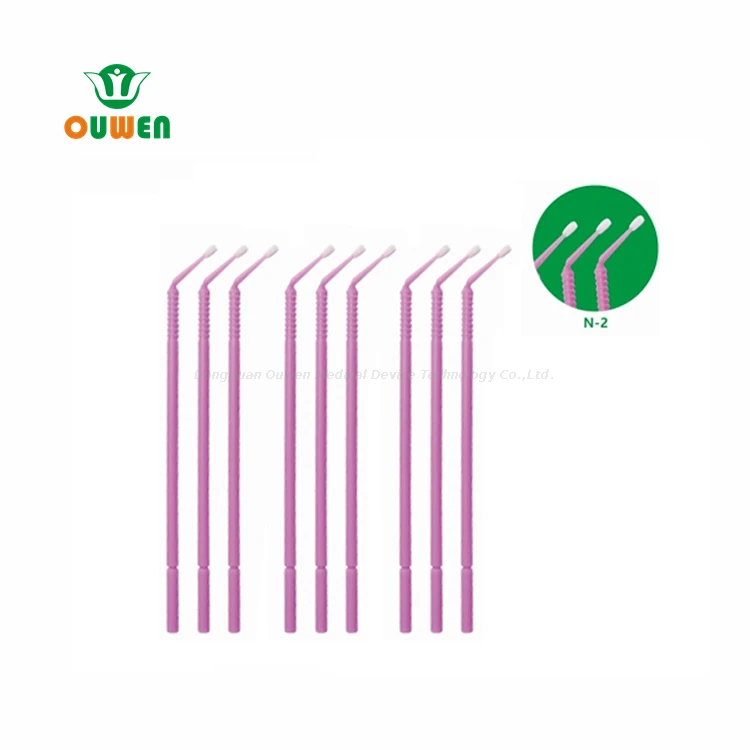 Ouwen fabrication de vente chaude N-2 micro-applicateur dentaire jetable fin